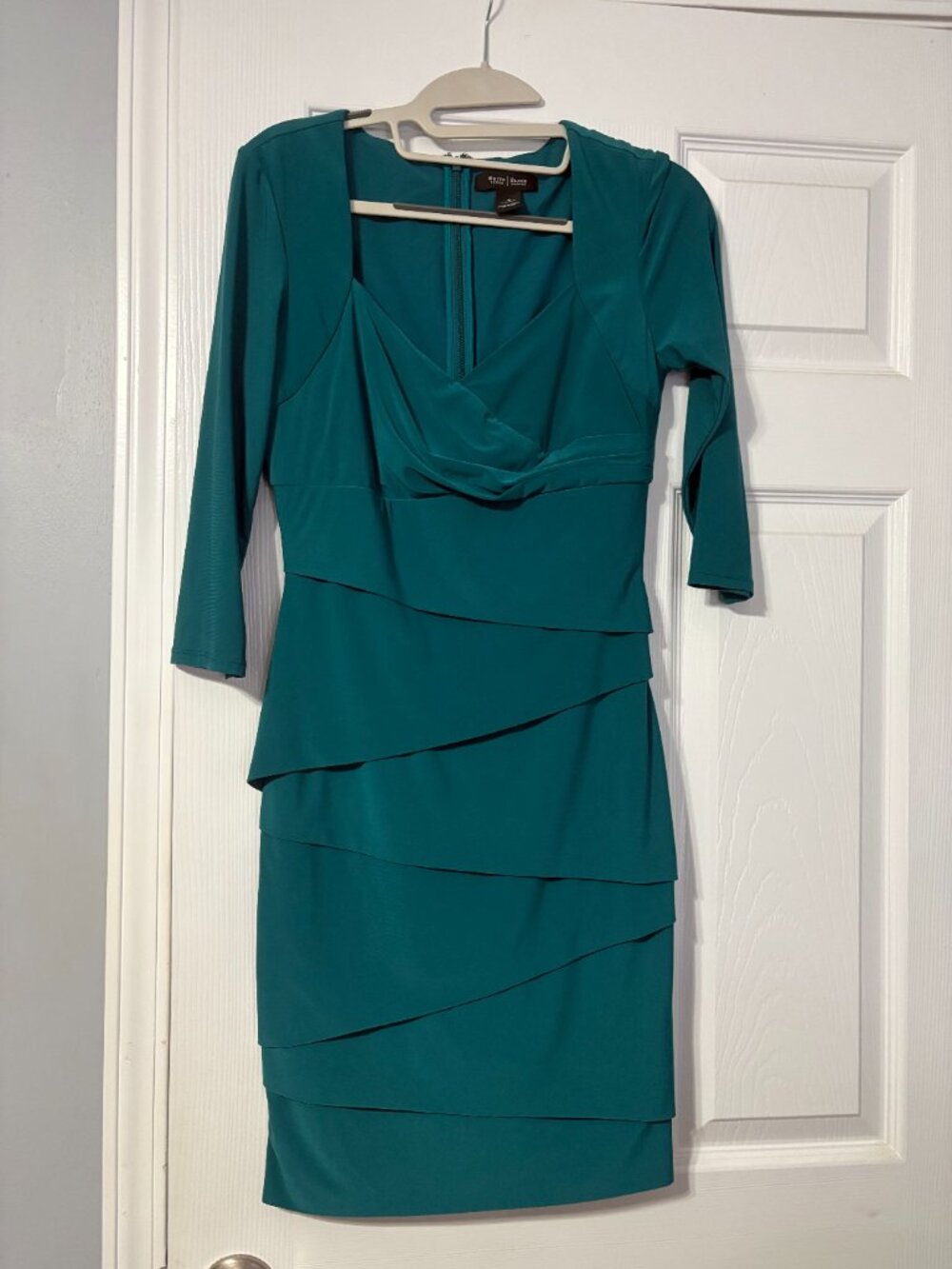 White House Black Market Teal Shapewear Dress - Picture 2 of 5